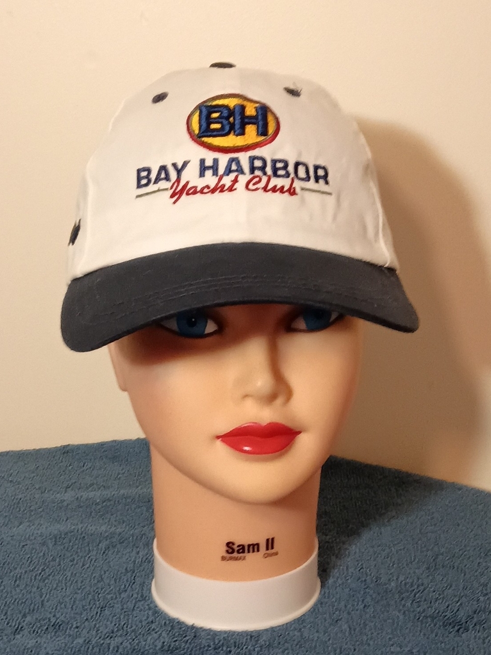 Avia White Cap with Blue and Red Logo Patch